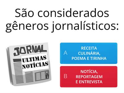 GÊNEROS JORNALÍSTICOS 