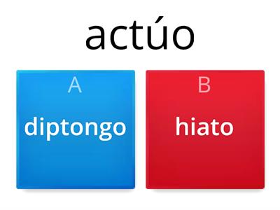  lee las palabras y señala si es diptongo o hiato