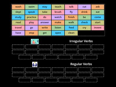  Irregular and Regular Verbs in Past Simple