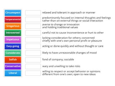 Advanced Personality Adjectives 2