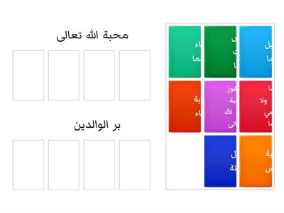 محبة الله + بر الوالدين 