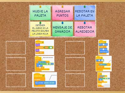 UNE CADA ACCIÓN CON SU BLOQUE DE PROGRAMACIÓN CORRESPONDIENTE