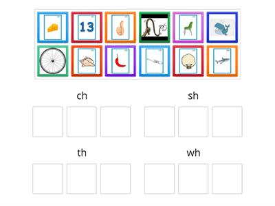 diagraphs word/picture sort sh,ch,th,wh