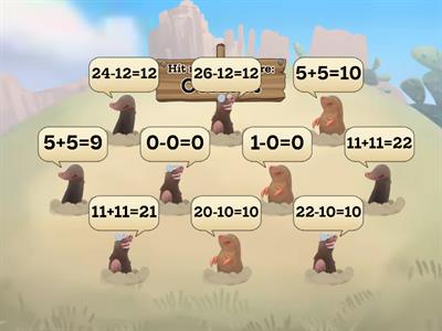 Doubles Addition and Subtraction Tables Whack-a-Mole