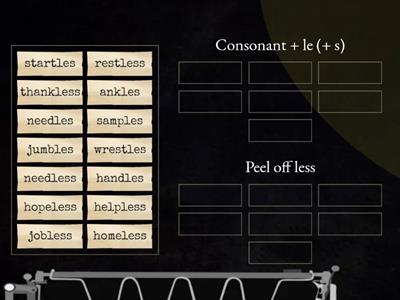 Consonant le or suffix less