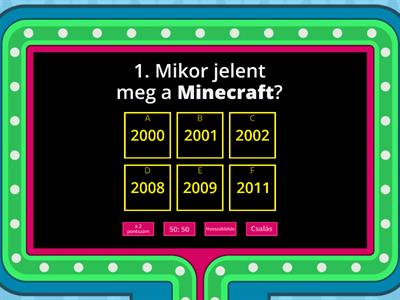 Minecraft Kvíz!  Mennyire vagy jó Minecraftos?