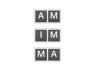 Schimba literele si citeste (Sunetele si literele A, M, U, I)
