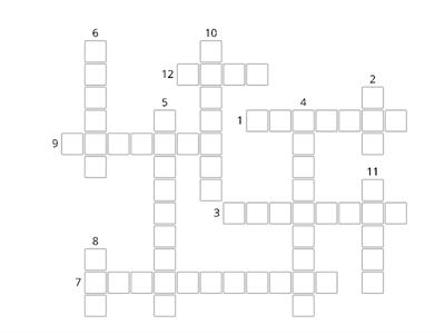 Units 1-3 review, crossword
