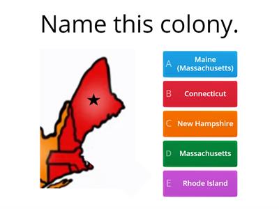 Name the New England Colonies