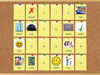  MEMORY GAME - OPPOSITE ADJECTIVES