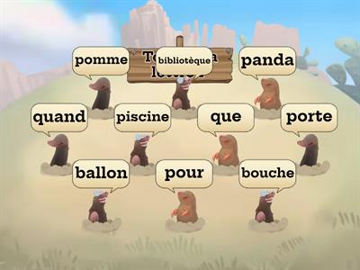 Letter P in the word - French