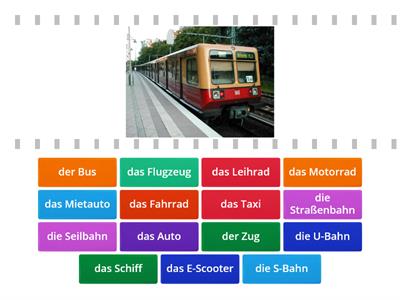 Verkehrsmittel - Teaching resources