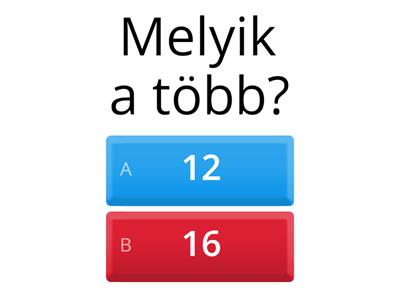 Több - kevesebb (20-ig) 