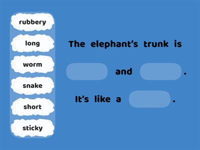 THE SIX BLIND MAN AND THE ELEPHANT: MISSING WORD