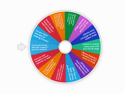 Friendship questions wheel 1-14