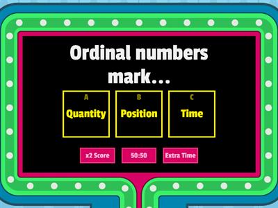 Ordinal numbers