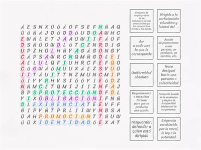 Sopa de Letras Formación para la ciudania