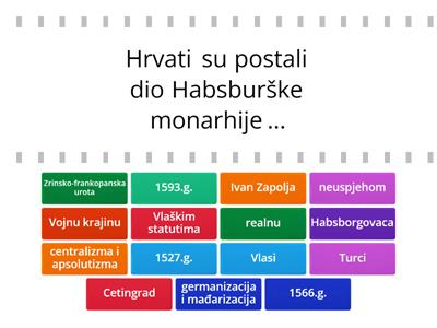 Hrvatska u ranom novom vijeku - ponavljanje gradiva