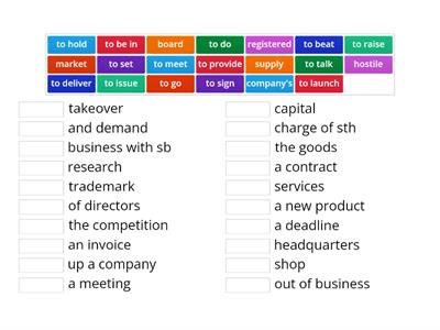 Collocations-business, industry 1