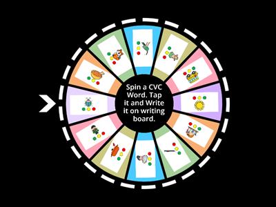Spin a CVC Word-Tap and Write.