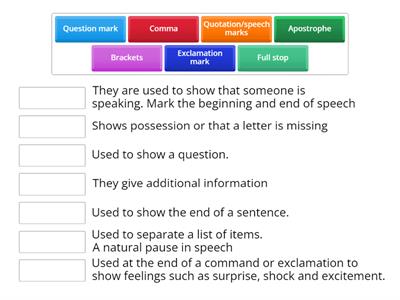 Level 1 Punctuation marks