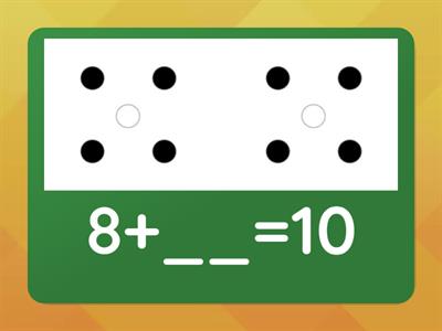  number bonds 1-10 dot patterns: flash cards