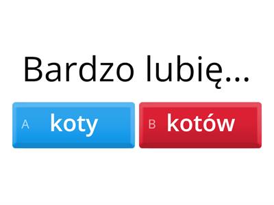 Liczba mnoga, rodzaj niemęskoosobowy - TEST