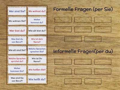 Sich vorstellen: Fragen(formell & informell)