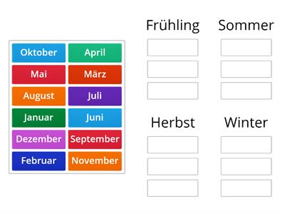 Jahreszeiten - Monate Lektion 11