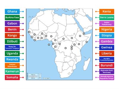 Mapa polityczna Afryki Środkowej