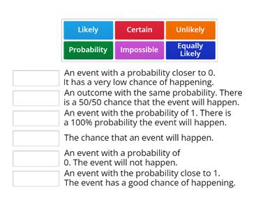 Probability Match up