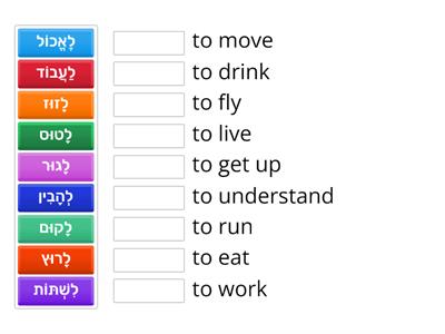 Novice Low Units 8 & 9 VERBS 