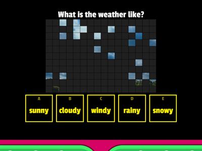 Unit 8 weather (vocabulary) 1