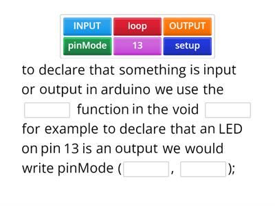arduino and input + output