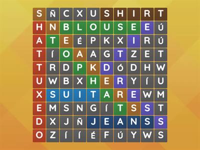 Wordsearch - Clothes p 12