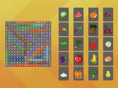 FRUITS AND VEGETABLES 4° GRADE