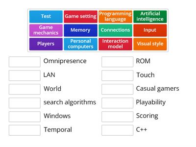 Gaming Spec Keywords MatchUp