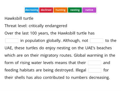 12 A- U8- Endangered Species- Lesson 11- Activity 2 WB