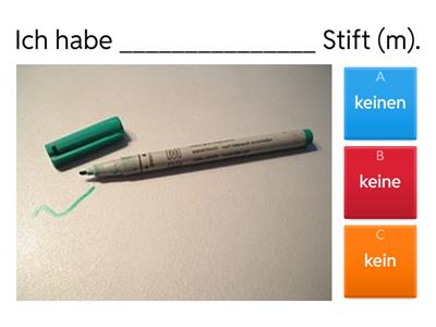 Akkusativ und Nominativ Schulsachen