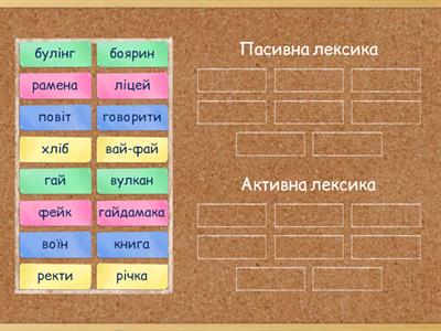 Активна і пасивна лексика