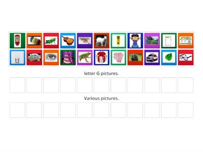 Choose all the pictures that start with letter G.