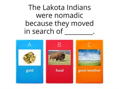 Lakota History WordWall Quiz