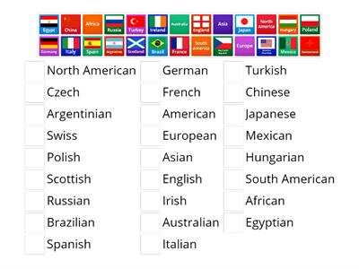 English file Elementary. Countries + nationalities