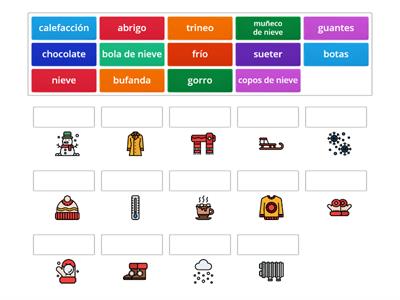 relaciona El vocabulario del invierno - Icons made by Iconixar from www.flaticon.com