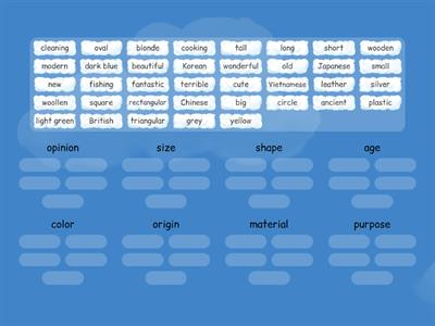 PREPARE 3 - adjective order