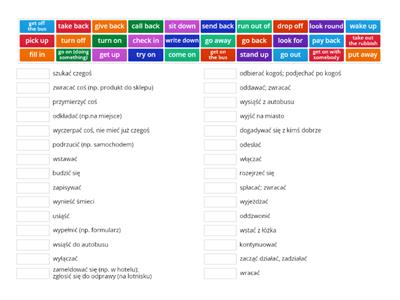 Phrasal verbs (EF Pre-Int Unit 10B) part 1 