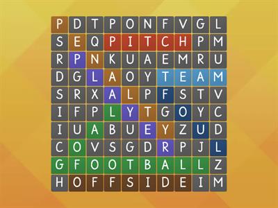Football wordsearch