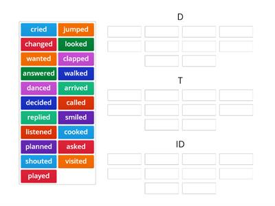 👂D / T / ID - past simple regular verbs