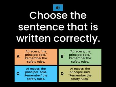 Quiz #2: EQAO Writing M/C Practice 