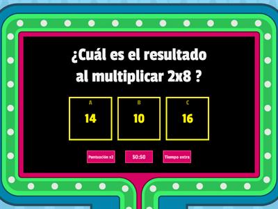   ¿Sabes la tabla de multiplicar del 2?